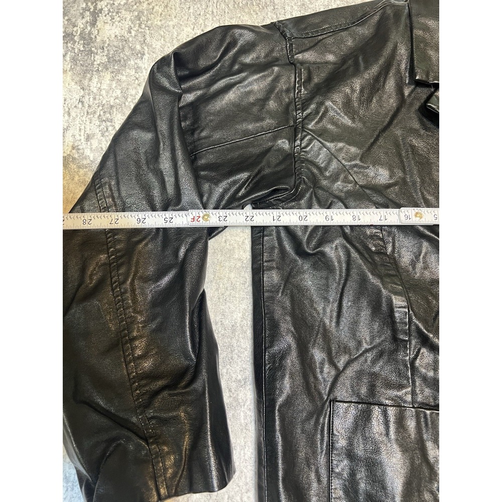 Le Lis Faux Leather Jacket Womens M Black Coat Blazer Outerwear - Picture 8 of 8